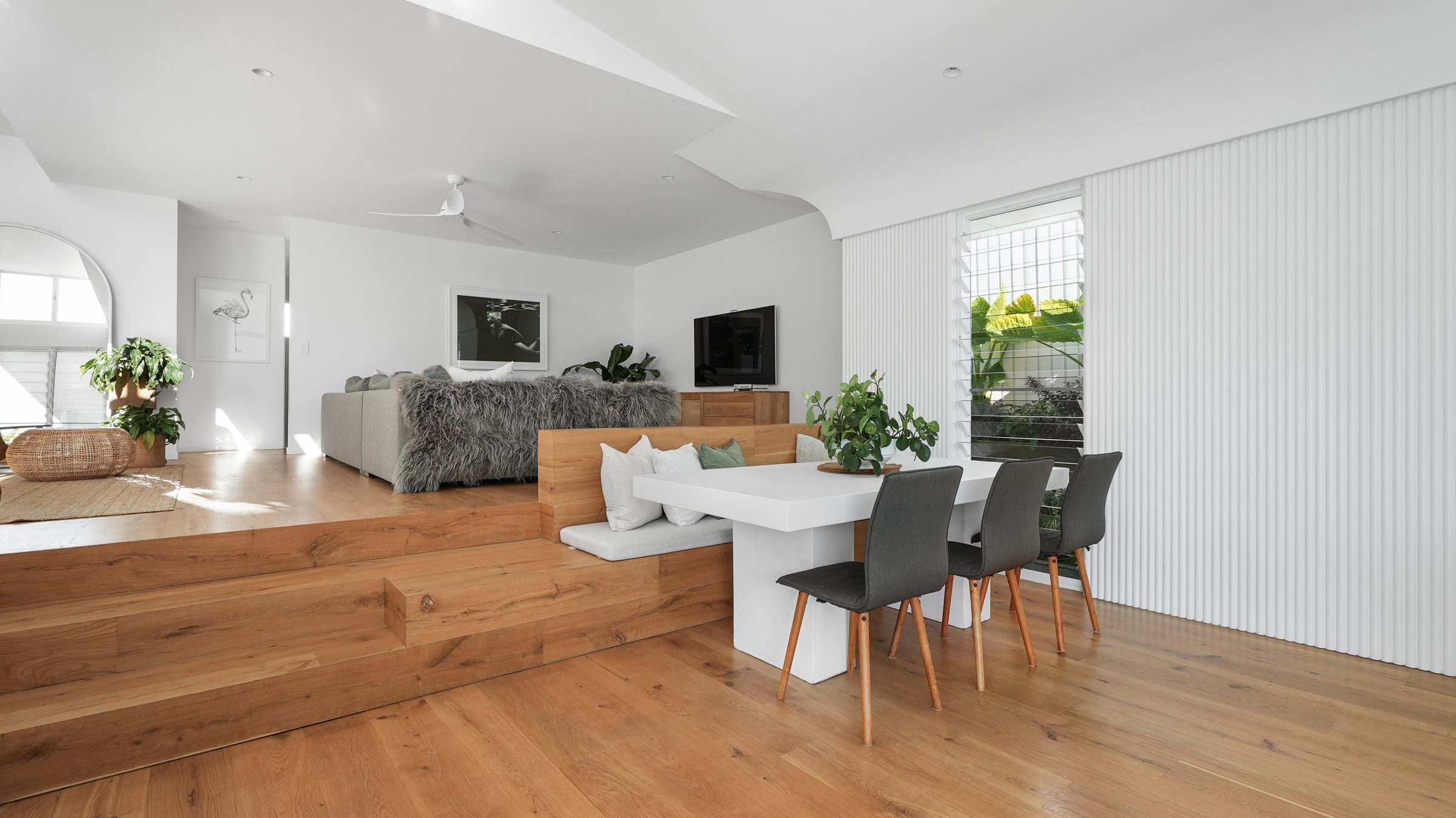 Open-plan living and dining